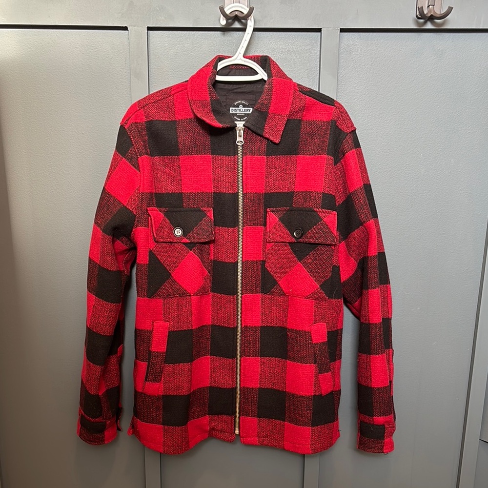 Buffalo Plaid Zip-Up Jacket